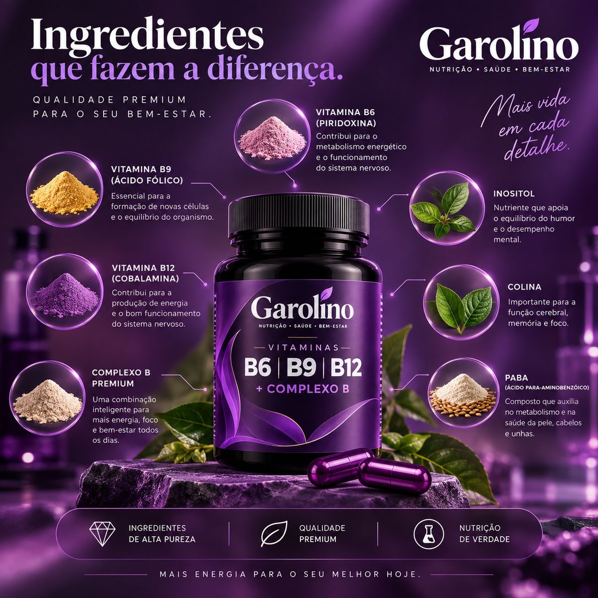 Garolino Vitamina B – Energia e Disposição Todos os Dias
