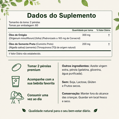 Óleo de Orégano | Suplemento antioxidante natural (Edição limitada)