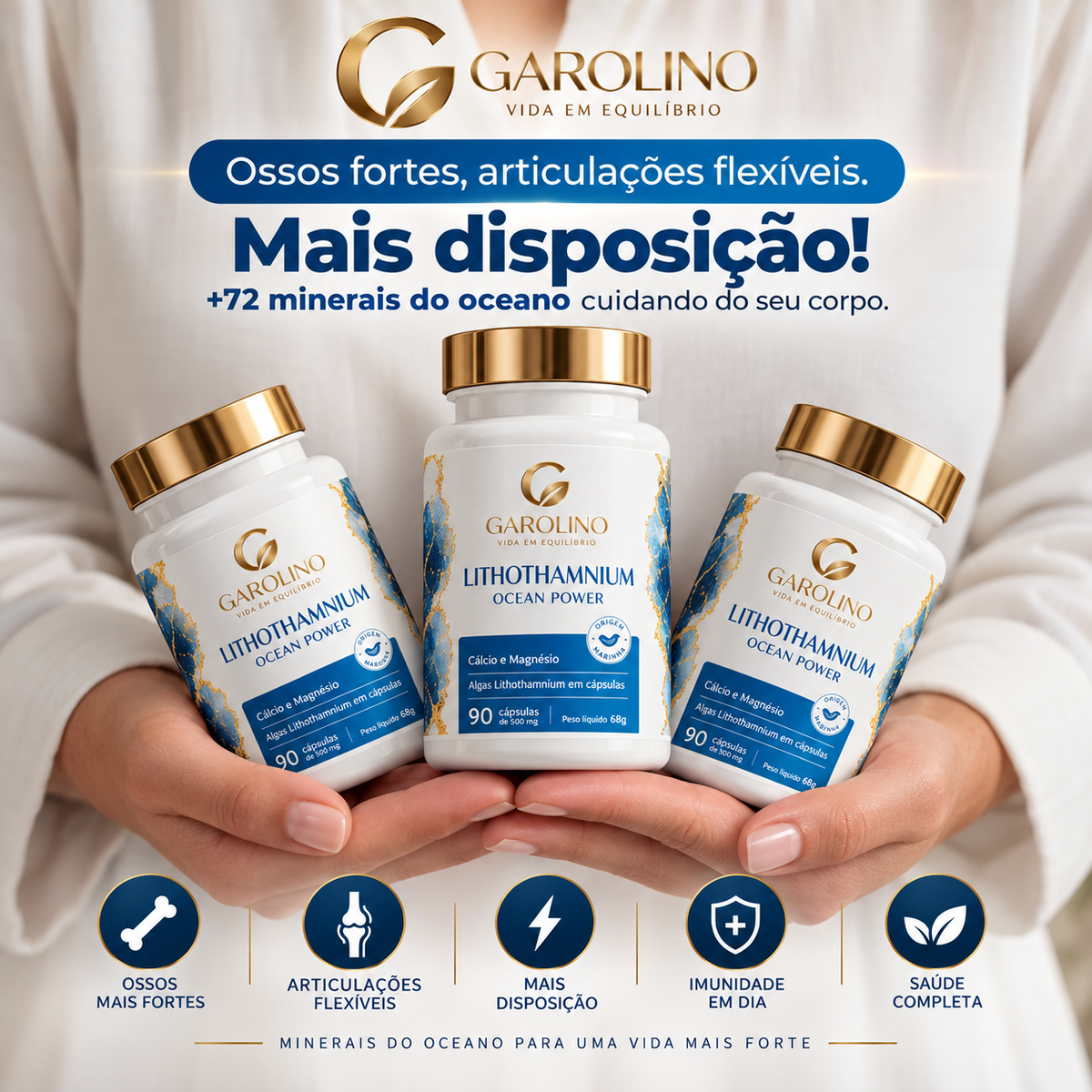 Cálcio e magnésio para os ossos (Edição Limitada)