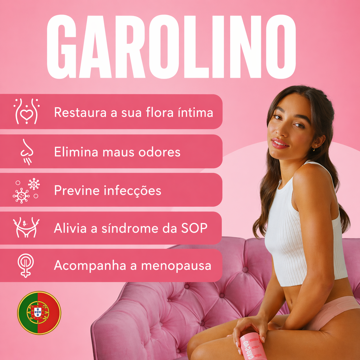 Cápsulas Probióticas Vaginais Garolino (Edição limitada)