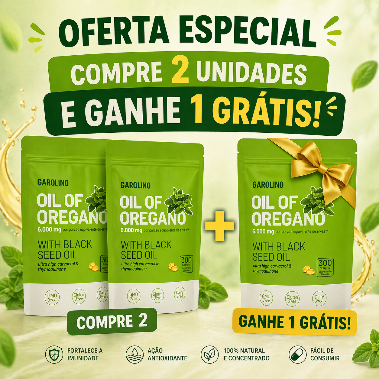 Óleo de Orégano | Suplemento antioxidante natural (Edição limitada)