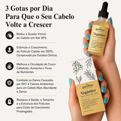 Tratamento com óleo natural para o crescimento do cabelo (Edição limitada)
