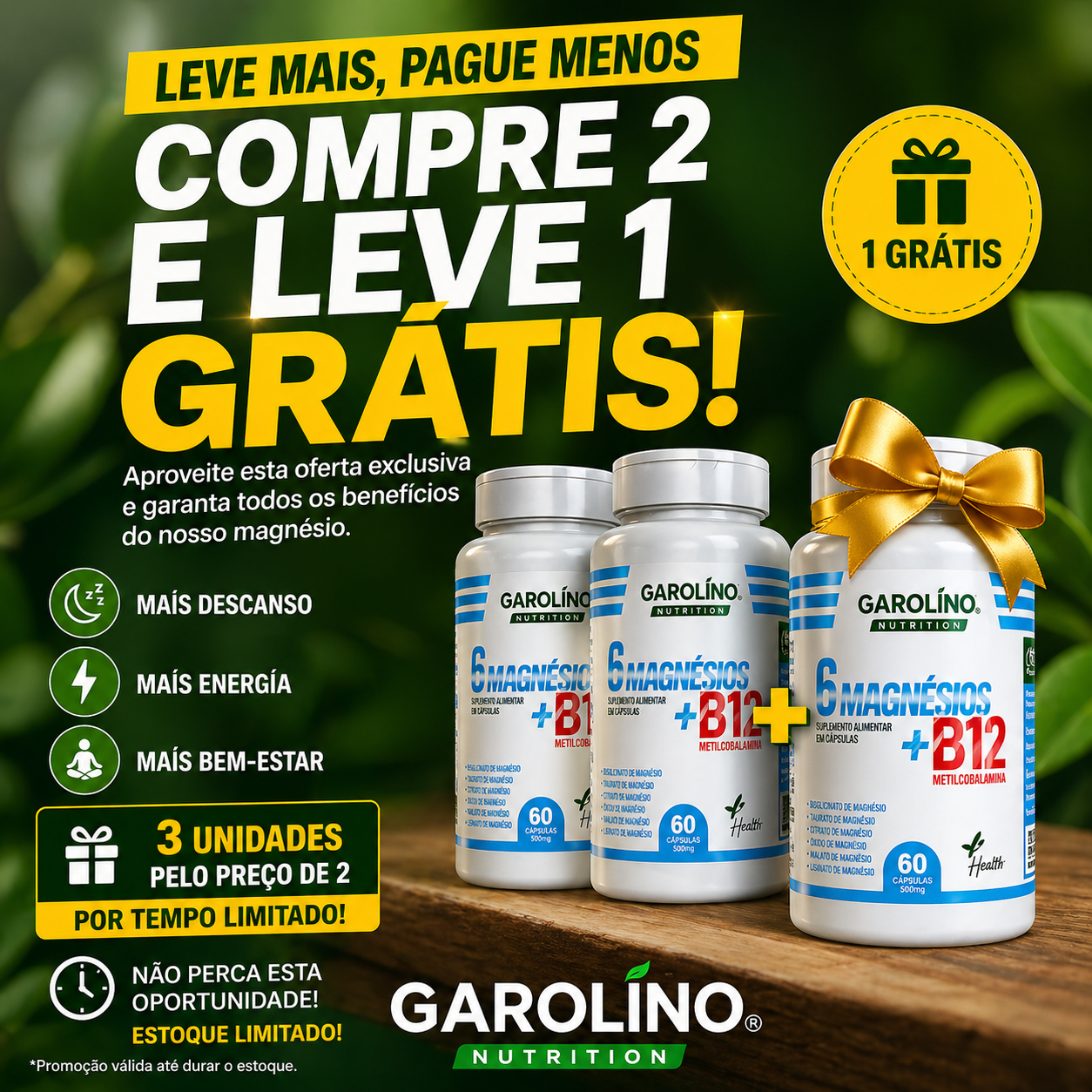 6 Magnésios + B12 Metilcobalamina (Edição Limitada)