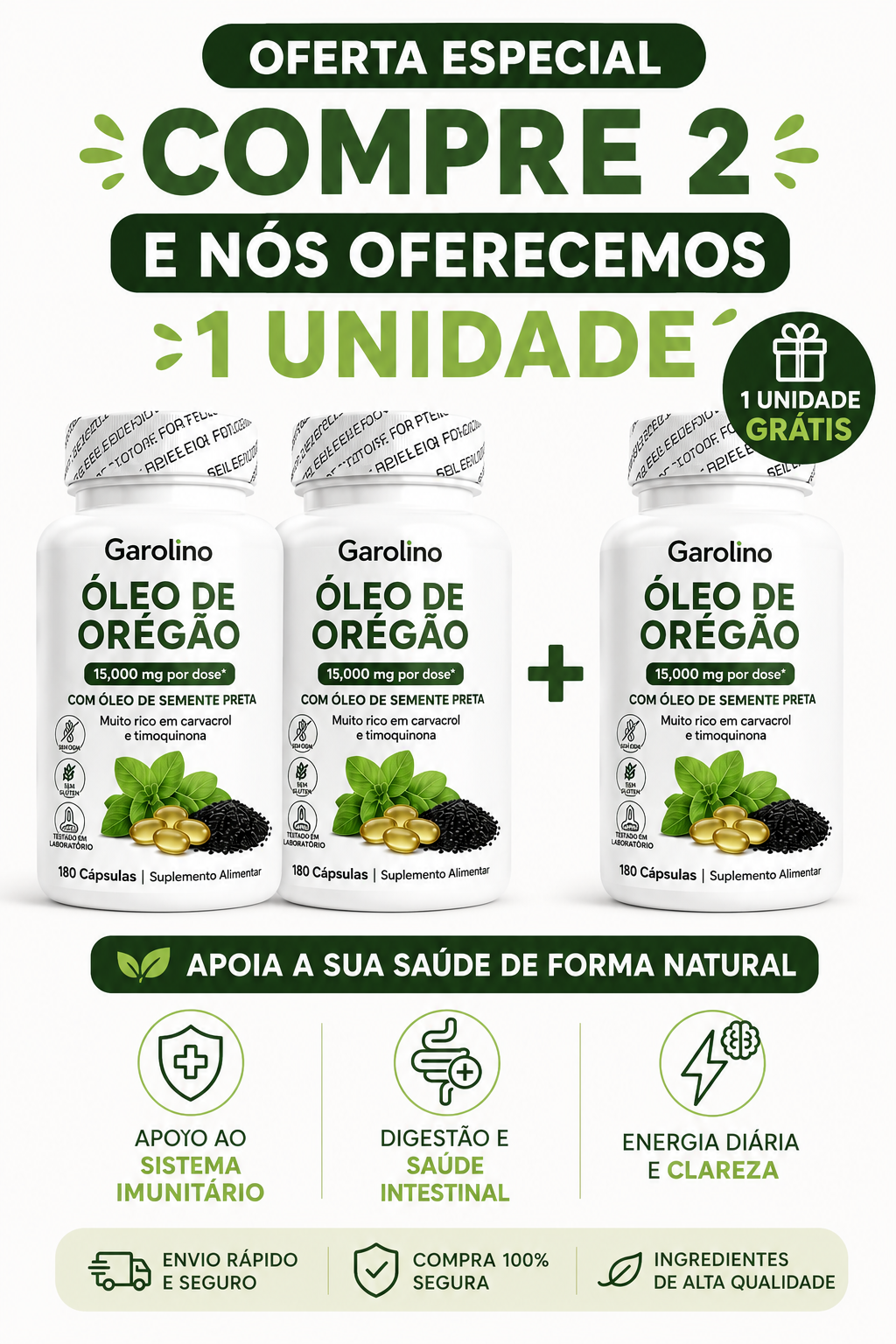 Óleo de Orégano | Suplemento antioxidante natural (Edição limitada)