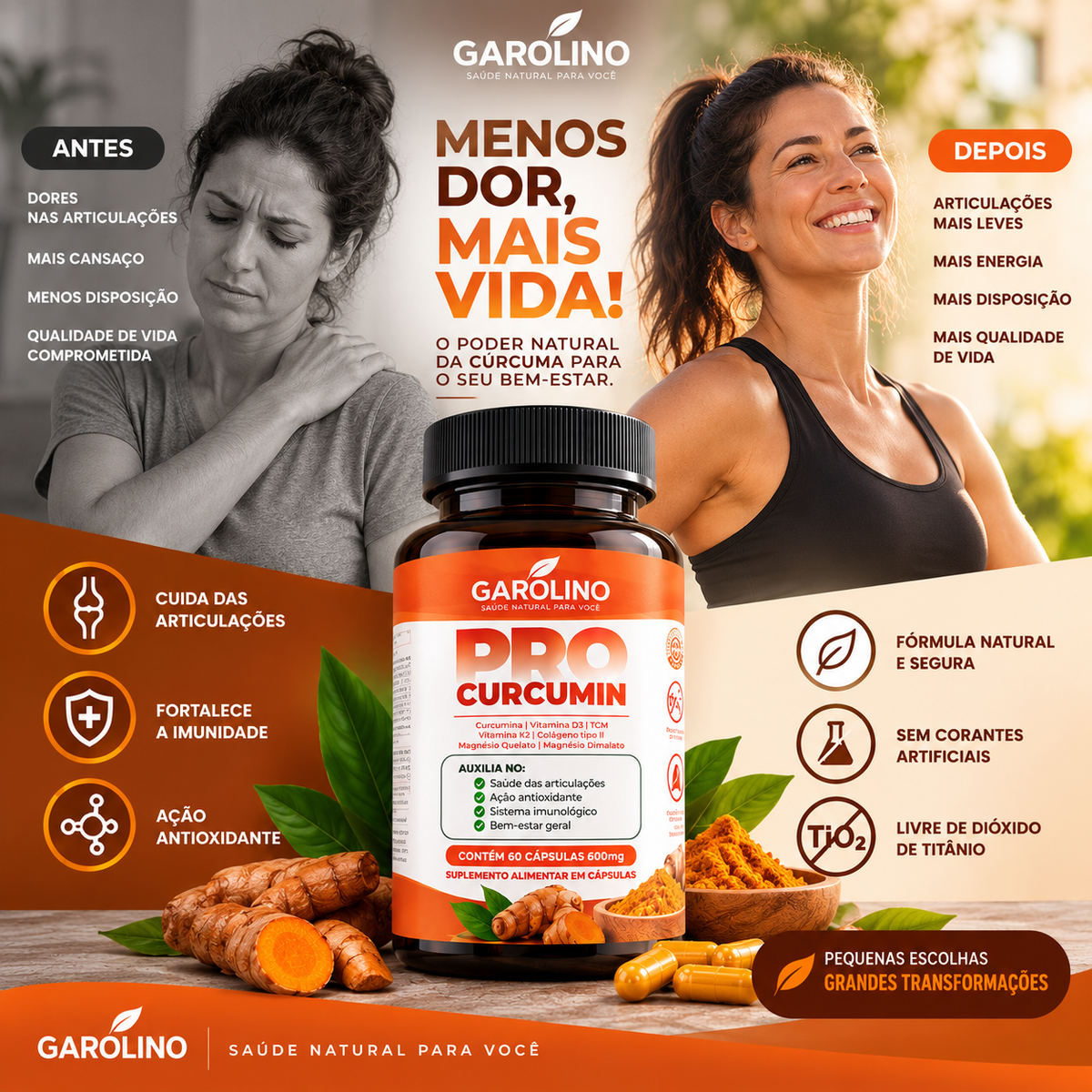 Garolino Pro Curcumin – Fórmula Premium